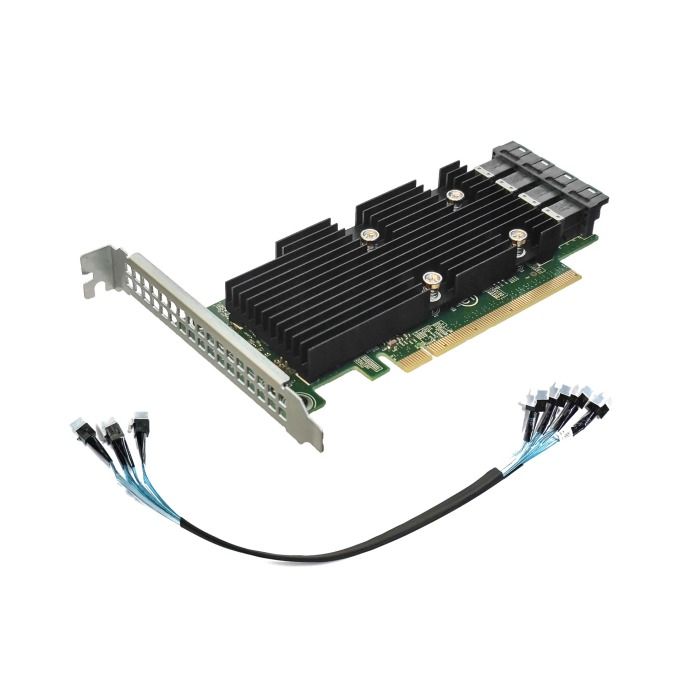Controller HBA 4x NVMe U.2.+ Cable for Dell PowerEdge R730XD 24x2.5"