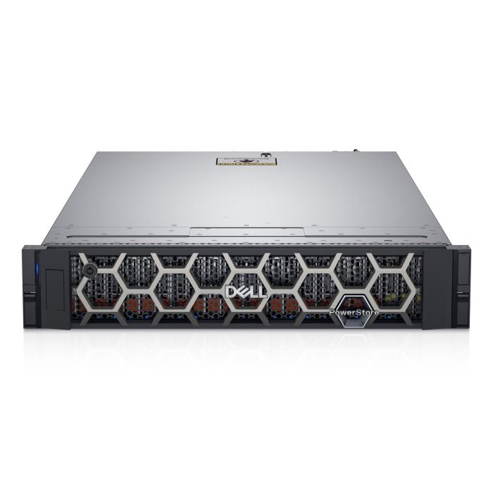 Dell EMC PowerStore 5200T storage array 25x2.5" with 2xNode, 4x8GB Cache SSD, 6x7.68TB SSD NVMe 2.5", 2xPSU, bezel