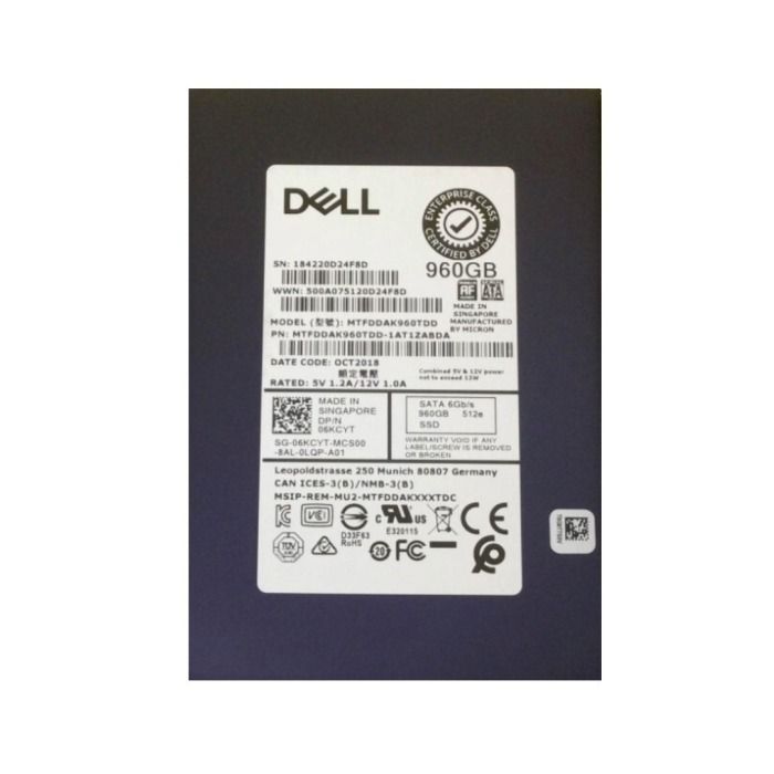 Dysk twardy Dell Micron 960GB SSD SATA 6G 2.5" TLC MU 6KCYT