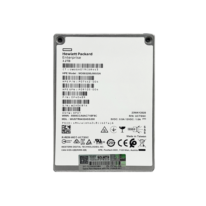 Dysk twardy HPE 3.2TB SSD SAS 12G 2.5" MU P07442-004