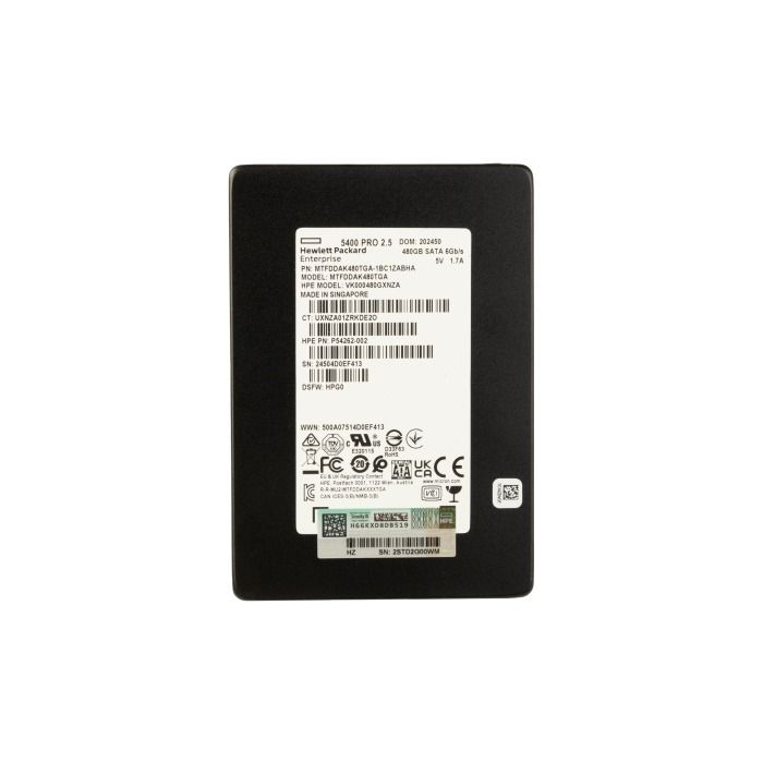 Dysk twardy HPE Micron 480GB SSD SATA 6G 2.5" TLC AES-256 P54262-002