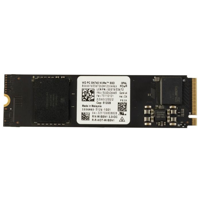 Dysk twardy WD PC SN740 512GB SSD NVMe PCIe 4.0x4 M.2 2280 SDDQNQD-512G-1001