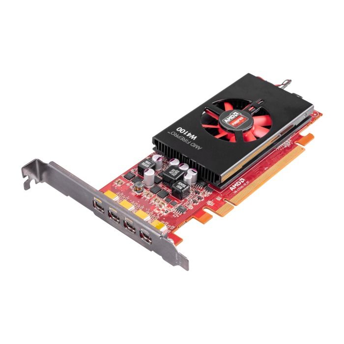 GPU AMD FirePro W4100 2GB 4x mDP 1.2 PCIe 3.0x16 50W 25D14