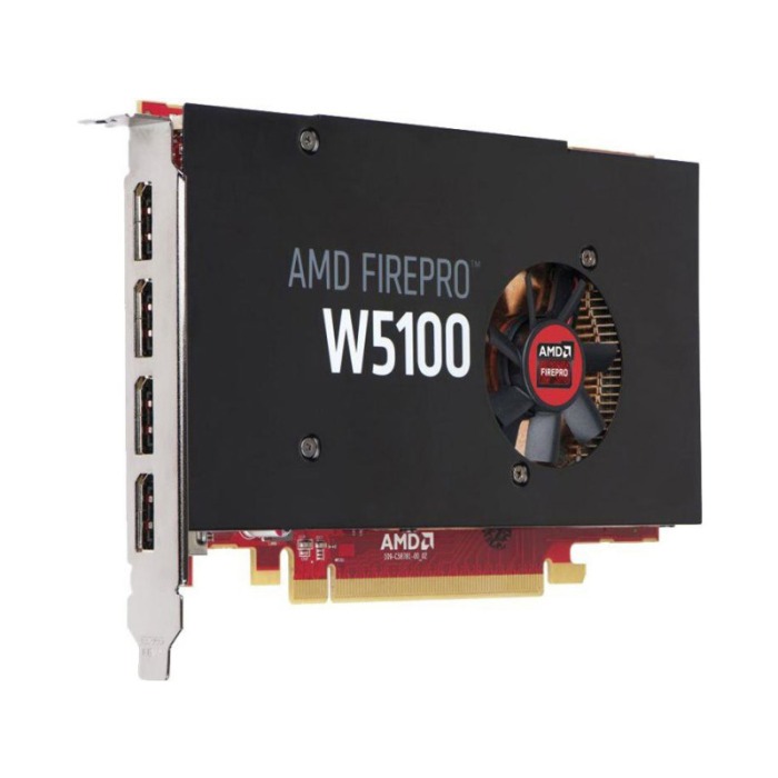 Graphics card Dell AMD FirePro W5100 4GB GDDR5 PCI-E 3.0 x16 DisplayPort FHHL 75W W2C47