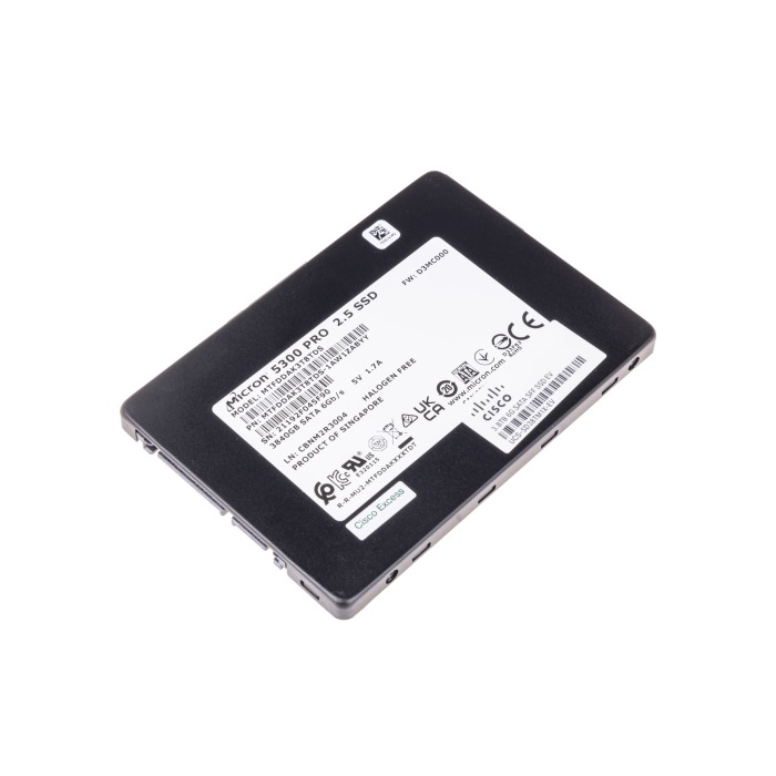 Hard drive Cisco 3.84TB SSD SATA 6G 2.5" TLC RI AES-256 MTFDDAK3T8TDS-1AW1ZABYY