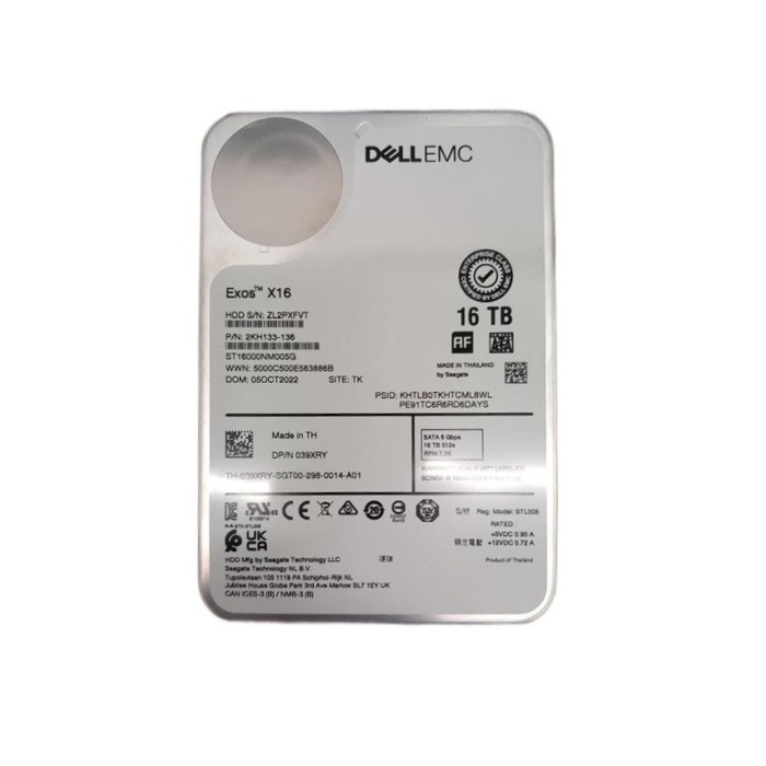 Hard drive Dell 16TB 7.2K HDD SATA 6G 3.5" 512e 39XRY
