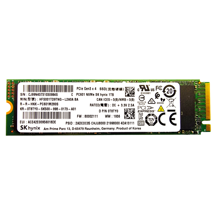 Hard drive Dell 1TB SSD NVMe PCIe 3.0x4 M.2 2280 T8TY0
