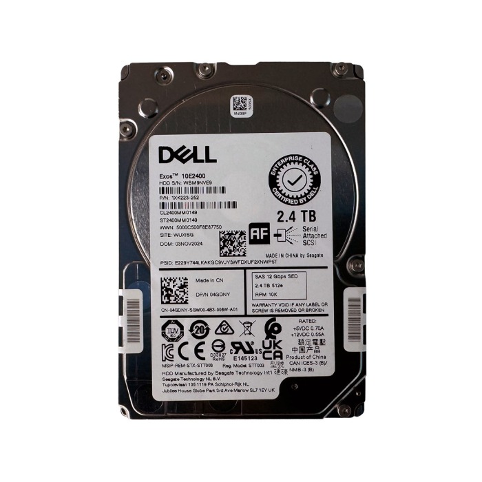 Hard drive Dell 2.4TB 10K HDD SAS 12G 2.5" SED 512e 4GDNY