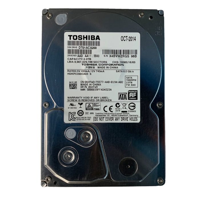 Hard drive Dell 2TB 7.2K HDD SATA 6G 3.5" 512n 64MB 6HFW3