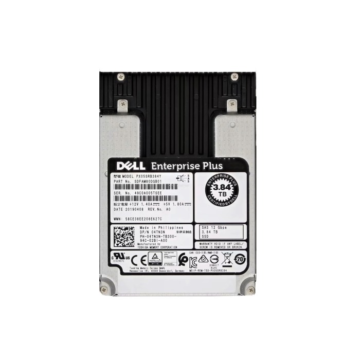 Hard drive Dell 3.84TB SSD SAS 12G 2.5" RI 4TN3N