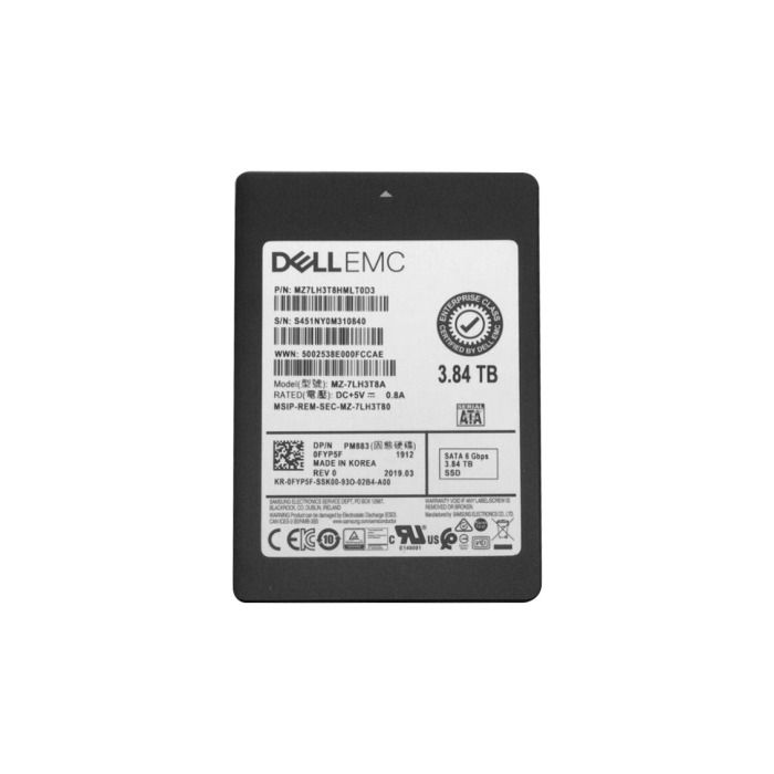 Hard drive Dell 3.84TB SSD SATA 6G 2.5" TLC RI FYP5F