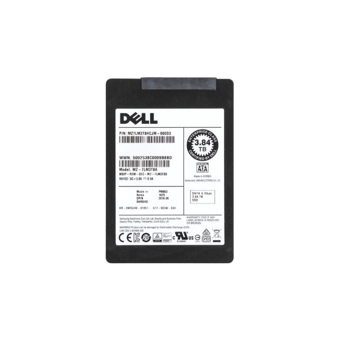 Hard drive Dell 3.84TB SSD SATA 6G 2.5" W9GHD