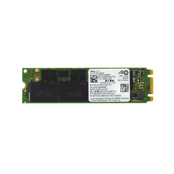 Hard drive Dell 480GB SSD SATA 6G M.2 2280 TLC RI 512e VN68H