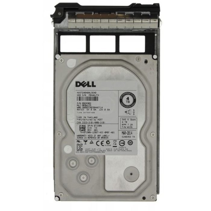 Hard Drive Dell 4TB 7.2K SAS 6G 3.5 512n 64MB 7J9RN