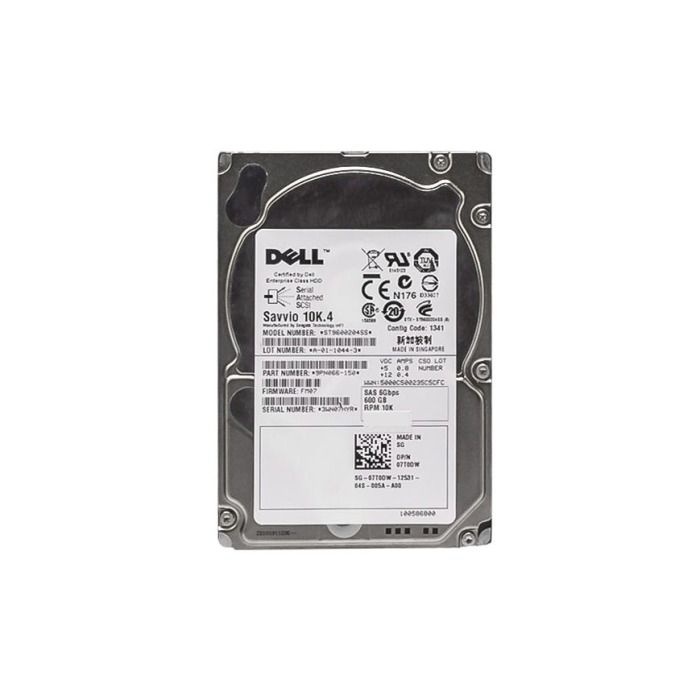 Hard drive Dell 600GB 10K SAS 6G 2.5" 512n 16MB 7T0DW