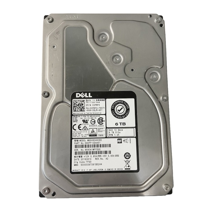 Hard drive Dell 6TB 7.2K HDD SAS 12G 3.5" 512e 128MB 3PRF0