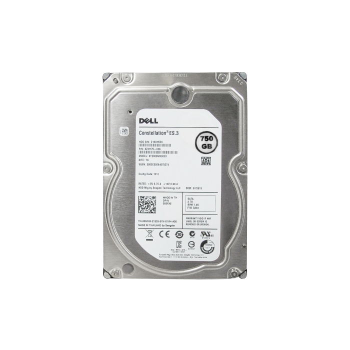 Hard Drive Dell 750GB 7.2K SATA 6G 3.5 512n 128MB 55FX5-750GB