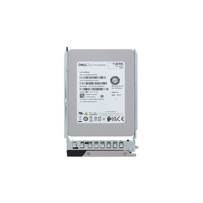 Hard drive Dell 7.68TB SSD NVMe PCIe 4.0 U.2 2.5" TLC RI RG3T2
