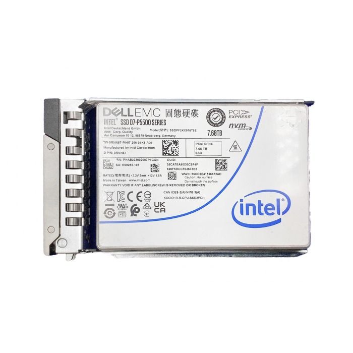 Hard drive Dell 7.68TB SSD PCIe NVMe 4.0 U.2 RNN67
