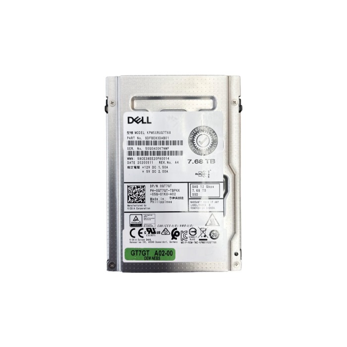 Hard drive Dell 7.68TB SSD SAS 12G 2.5" TLC RI 512e GT7GT