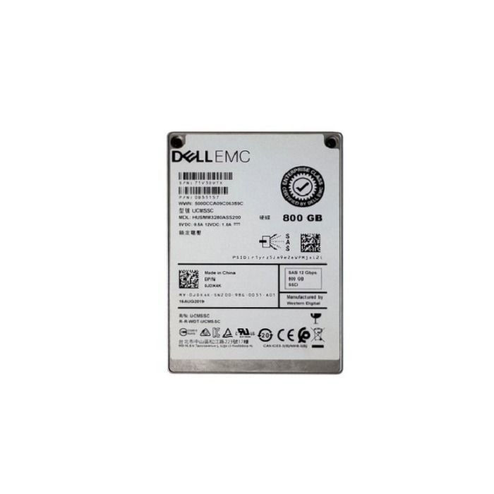 Hard drive Dell 800GB SSD SAS 12G 2.5" MLC WI JDX4K
