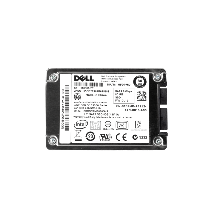 Hard drive Dell 80GB SSD SATA 6G 1.8" MLC F0PMD