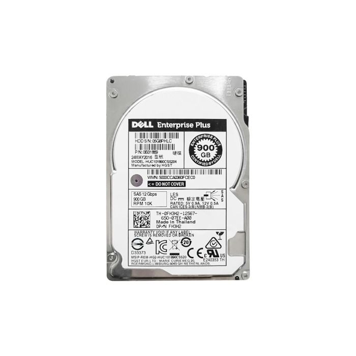 Hard drive Dell 900GB HDD SAS 12G 2.5" FH3H2