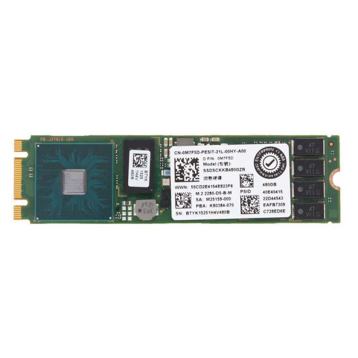 Hard drive Dell Intel 480GB SSD SATA M.2 2280 TLC Non Encrypted M7F5D
