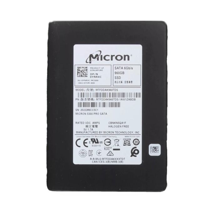 Hard drive Dell Micron 960GB SSD SATA 6G 2.5" 3D TLC NAND RI AES-256 YNRXC