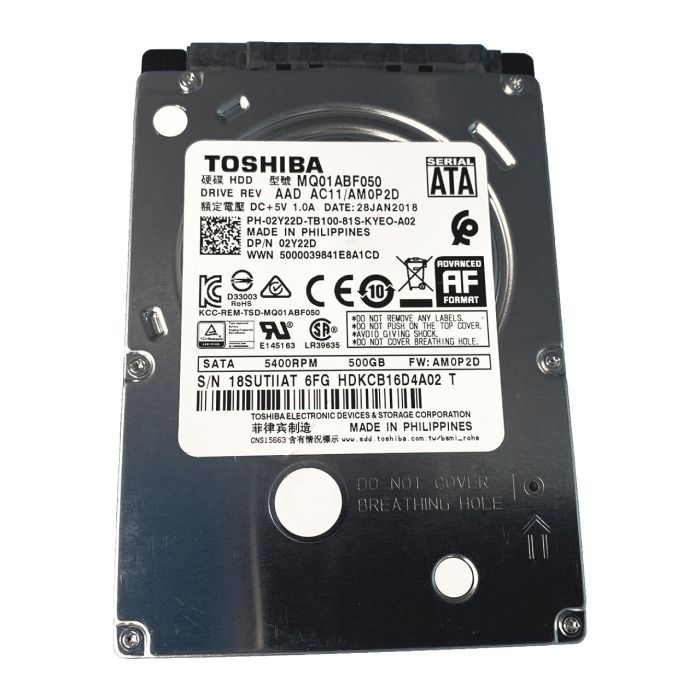 Hard drive Dell Toshiba 500GB 5.4K SATA 6G 2.5" 512e 16MB 2Y22D