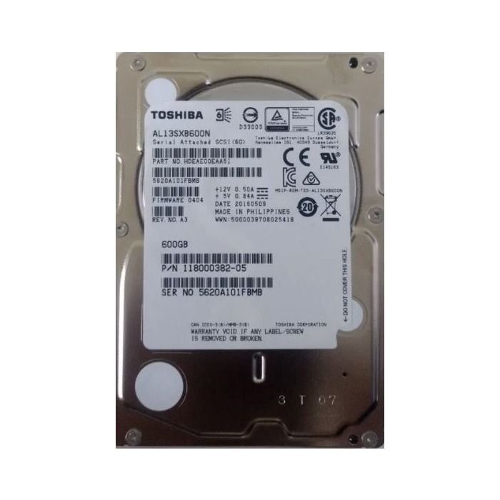 Hard drive EMC 600GB 15K HDD SAS 6G 2.5" 512n 64MB 118000382-05