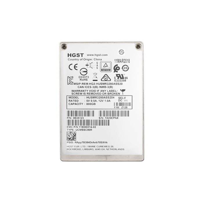 Hard drive EMC 800GB SSD SAS 12G 2.5" 118000314-02