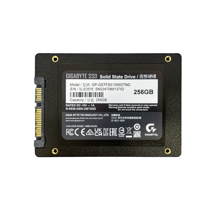 Hard drive Gigabyte 256GB SSD SATA 6G 2.5" GP-GSTFS31256GTND