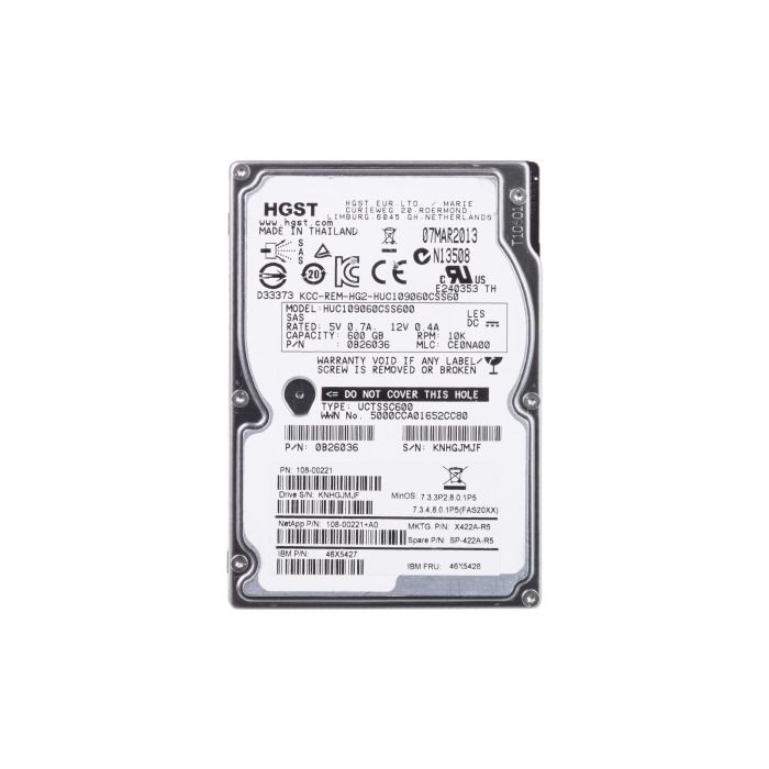 Hard Drive HGST 600GB 10K SAS 6G 2.5" 64MB 0B26036