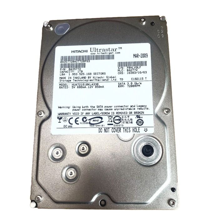 Hard drive Hitachi 1TB 7.2K HDD SATA 3G 3.5" 512e 32MB 0A35772
