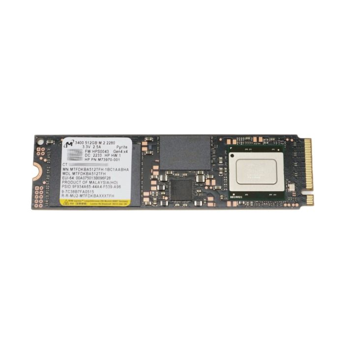 Hard drive HPE 512GB SSD NVMe PCIe 4.0x4 M.2 2280 TCG Pyrite M73970-001