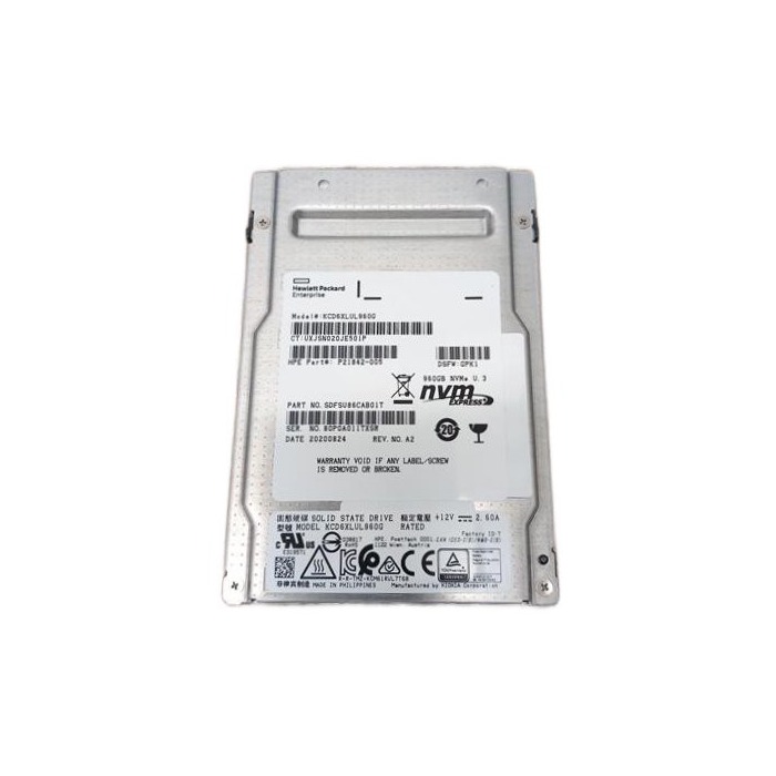 Hard drive HPE 960GB SSD NVMe PCIe 4.0x4 U.3 2.5" TLC MU P21842-005