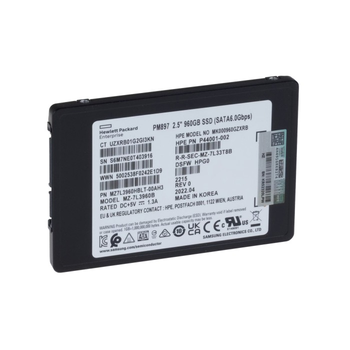 Hard drive HPE 960GB SSD SATA 6G 2.5" MU P44001-002