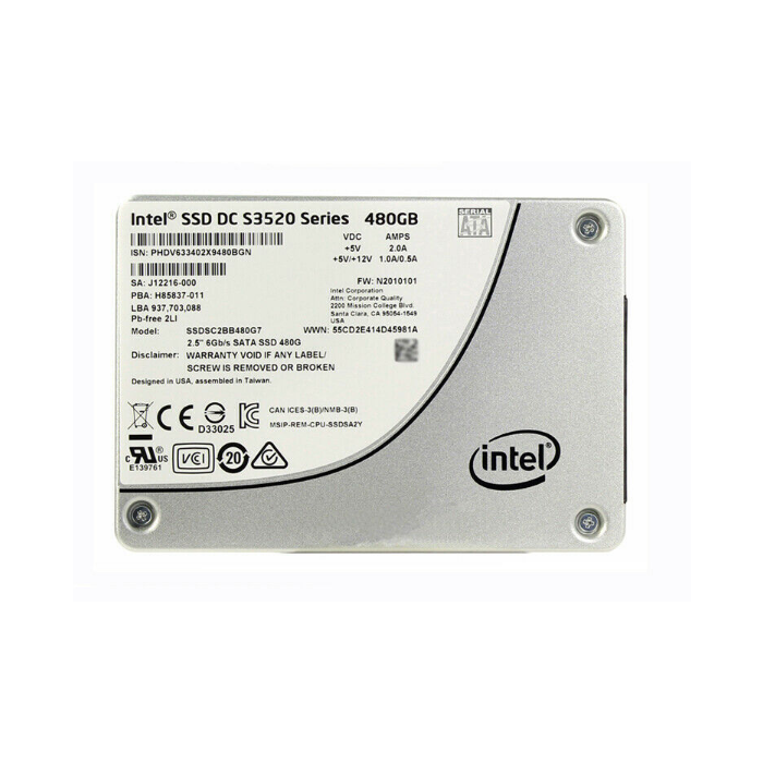 Hard drive Intel 480GB SSD SATA 6G 2.5" MLC SSDSC2BB480G7