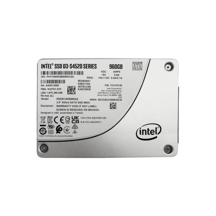 Hard drive Intel 960GB SSD SATA 6G 2.5" 3D TLC MU SSDSC2KB960GZ1Z