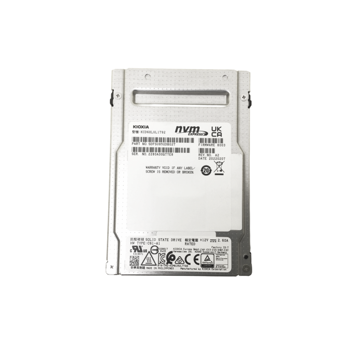 Hard drive Kioxia 1.92TB SSD NVMe PCIe 4.0 U.3 2.5" 3D TLC RI SDFSU85GDB02T