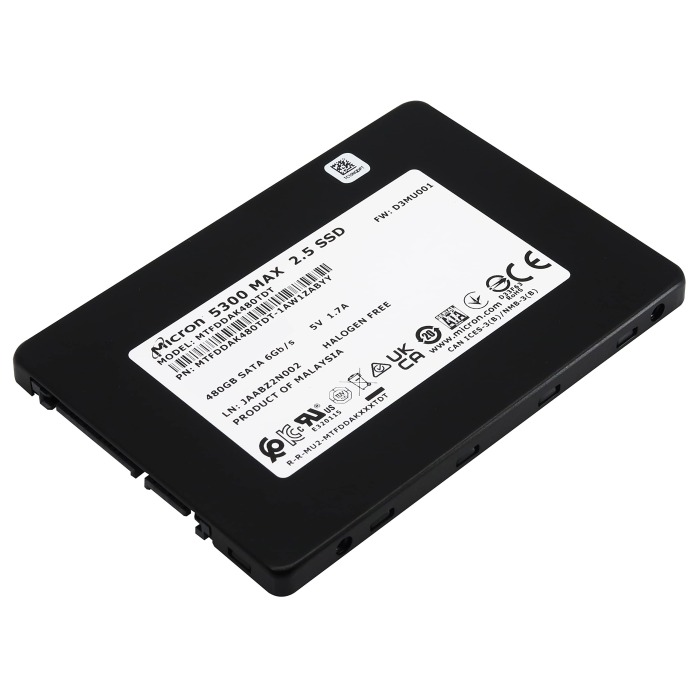 Hard drive Micron 480GB SSD SATA 6G 2.5" MU MTFDDAK480TDT-1AW1ZABYY