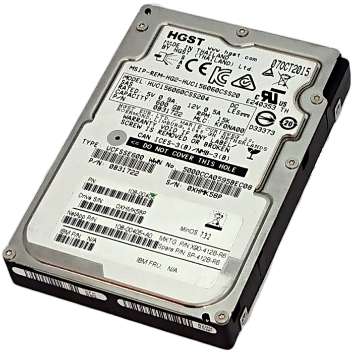 Hard drive Netapp 600GB HDD SAS 6G 2.5" X90-412B-R6