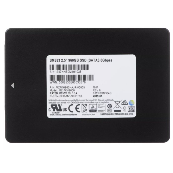 Hard drive Samsung 960GB SSD SATA 6G 2.5" MLC MU MZ7KH960HAJR-00005