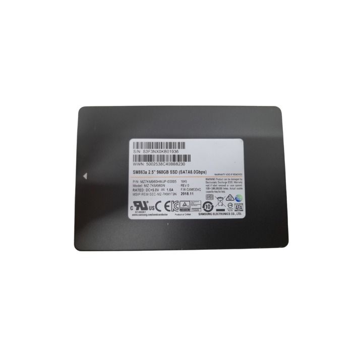 Hard drive Samsung 960GB SSD SATA 6G 2.5" MZ7KM960HMJP-00005