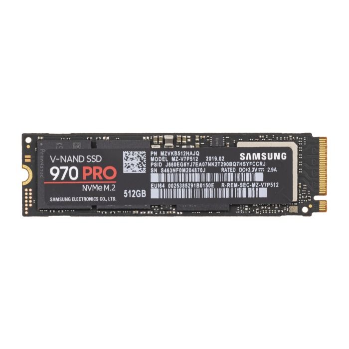 Hard Drive Samsung 970 PRO 512GB SSD PCIe NVMe 3.0x4 M.2 2280 MLC RI AES-256 MZVKB512HAJQ