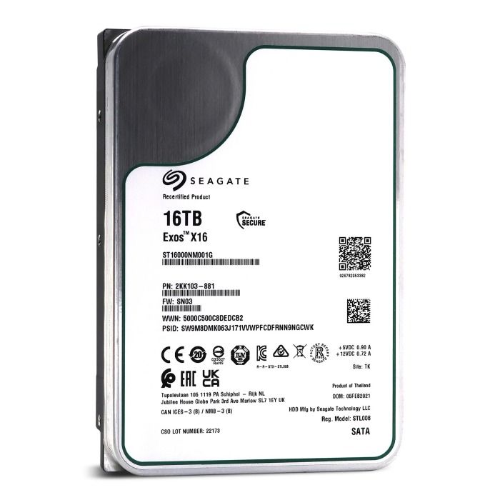 Hard drive Seagate 16TB 7.2K HDD SATA 3.5" 256MB 2KK103-881
