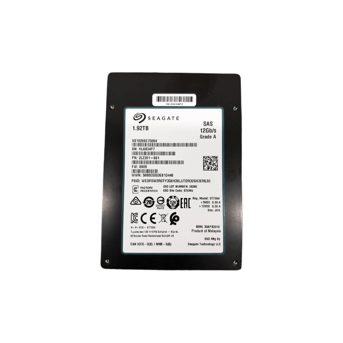 Hard drive Seagate 1.92TB SSD SAS 12G 2.5" 3D eTLC RI 2LZ201-881