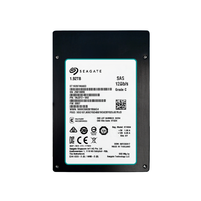 Hard drive Seagate 1.92TB SSD SAS 12G 2.5" eMLC MU 512e 1NJ2F2-892