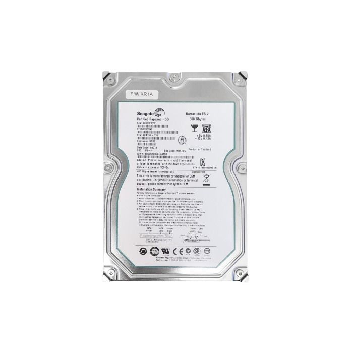 Hard Drive Seagate Barracuda ES.2 500GB 7.2K SATA 3G 3.5" 32MB 9CA154-510